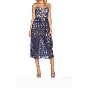 Revolve X Love Indie Bella Crochet Midi Dress By Toby Heart Ginger XS Overlay